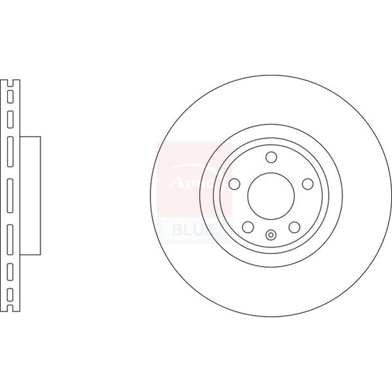 Apec 2 x Vented Front Brake Discs SDK6973-x2