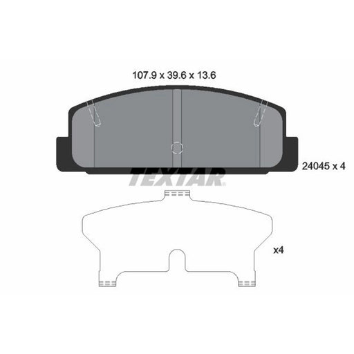 Textar Rear Brake Pad Set 2404501