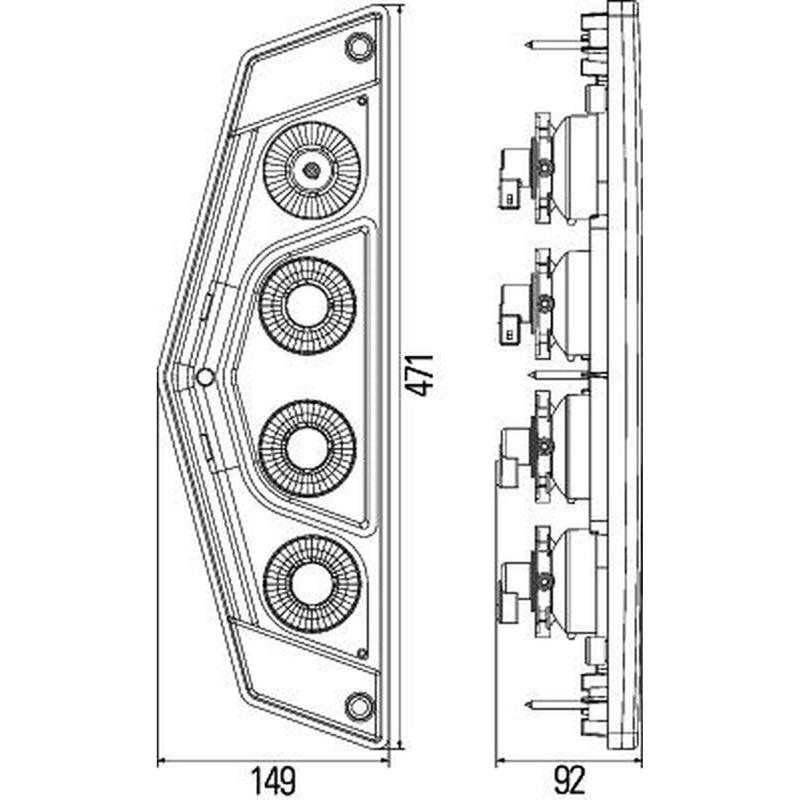 Hella Tail Light / Lamp P21W Left 2VP 012 570-011