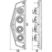 Hella Tail Light / Lamp H21W Right 2VP 012 570-021