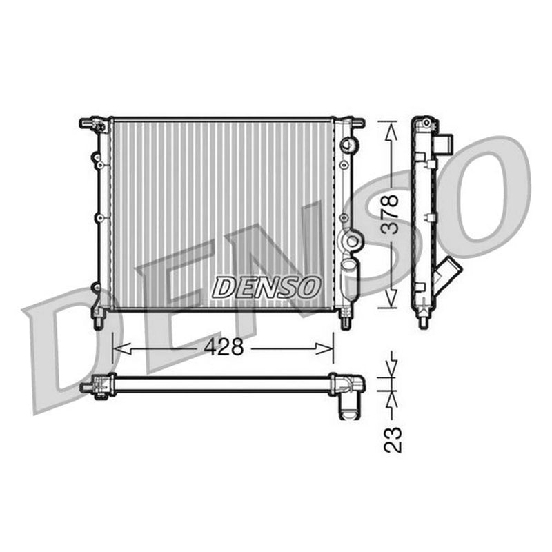 Denso Engine Radiator fits Renault 19 1989-1995 1.4