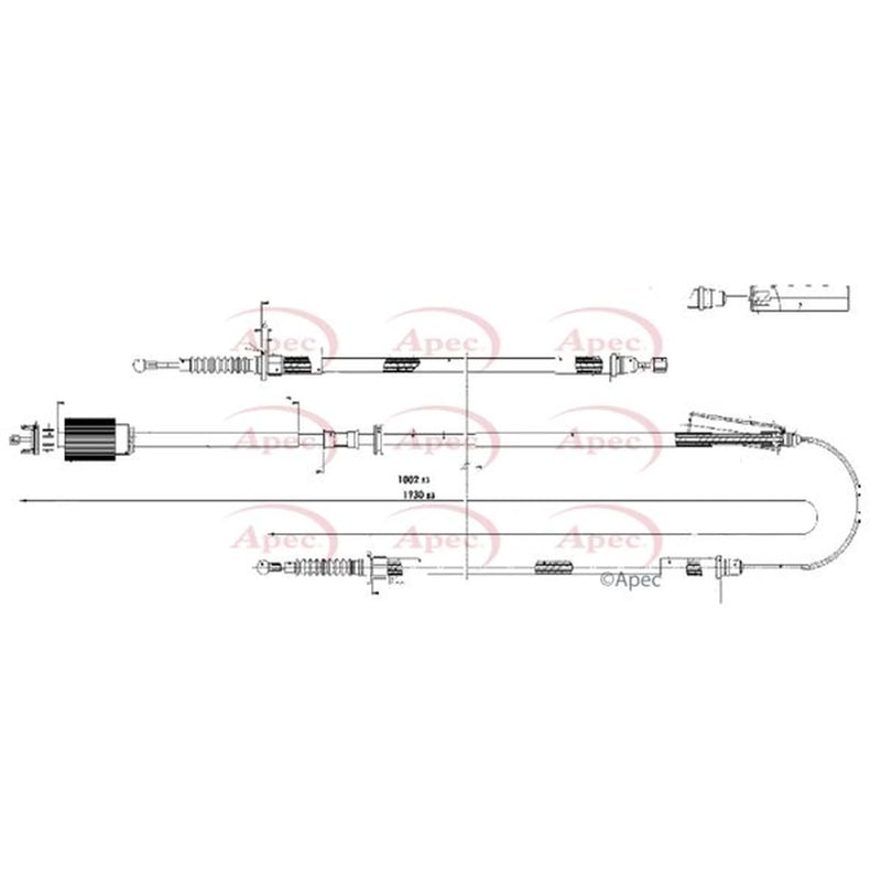 Apec Handbrake Cable Right Rear CAB1659