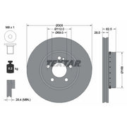 Textar 2 x Two-Piece Front Brake Disc Brake Discs 92357825-x2