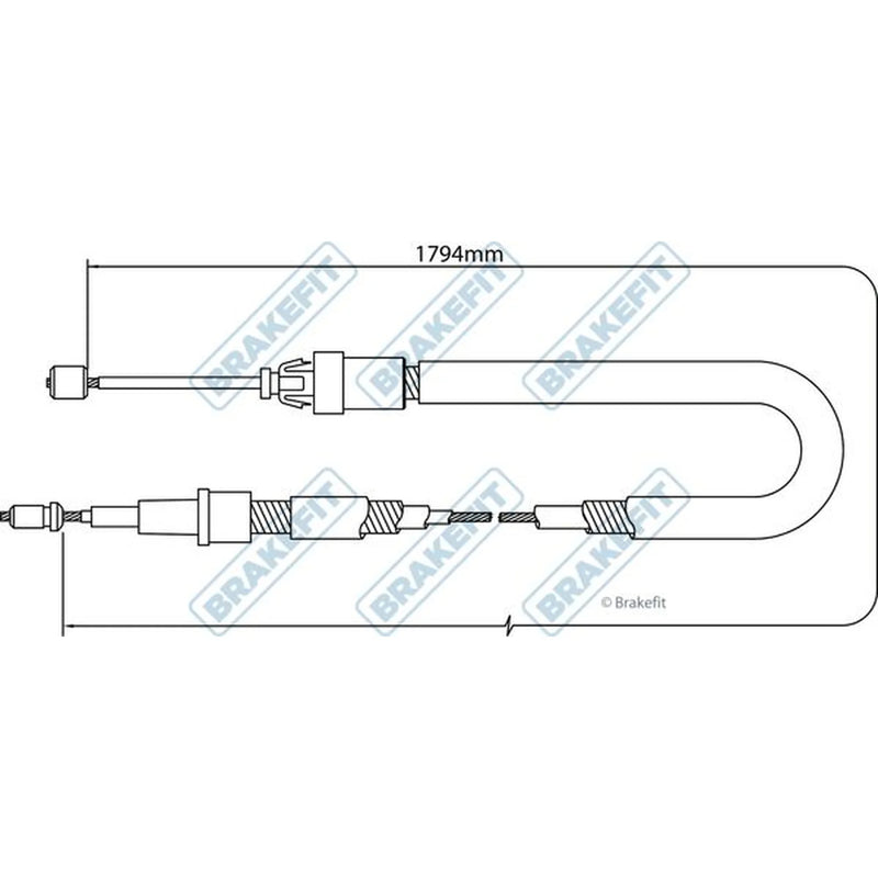 Apec Handbrake Cable Right Rear BBC3333
