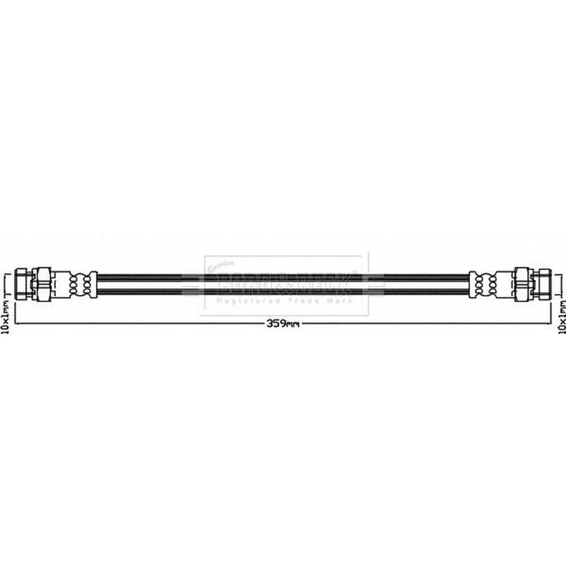Borg & Beck Brake Hydraulic Hose Line Rear Right BBH8024
