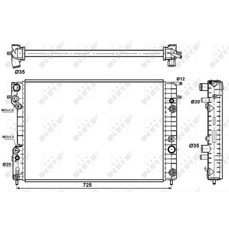NRF Engine Radiator 529689