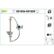 Valeo Electric Window Regulator Lifter Left Front 851654