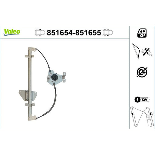 Valeo Electric Window Regulator Lifter Left Front 851654