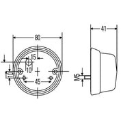 Hella Lamp Po 2PF Left Front 2PF 001 259-631 1344984 2PF 001 259-631