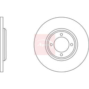 Apec 2 x Solid Front Brake Discs DSK158-x2