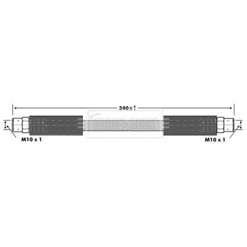 Borg & Beck Brake Hydraulic Hose Line Front Right BBH6915