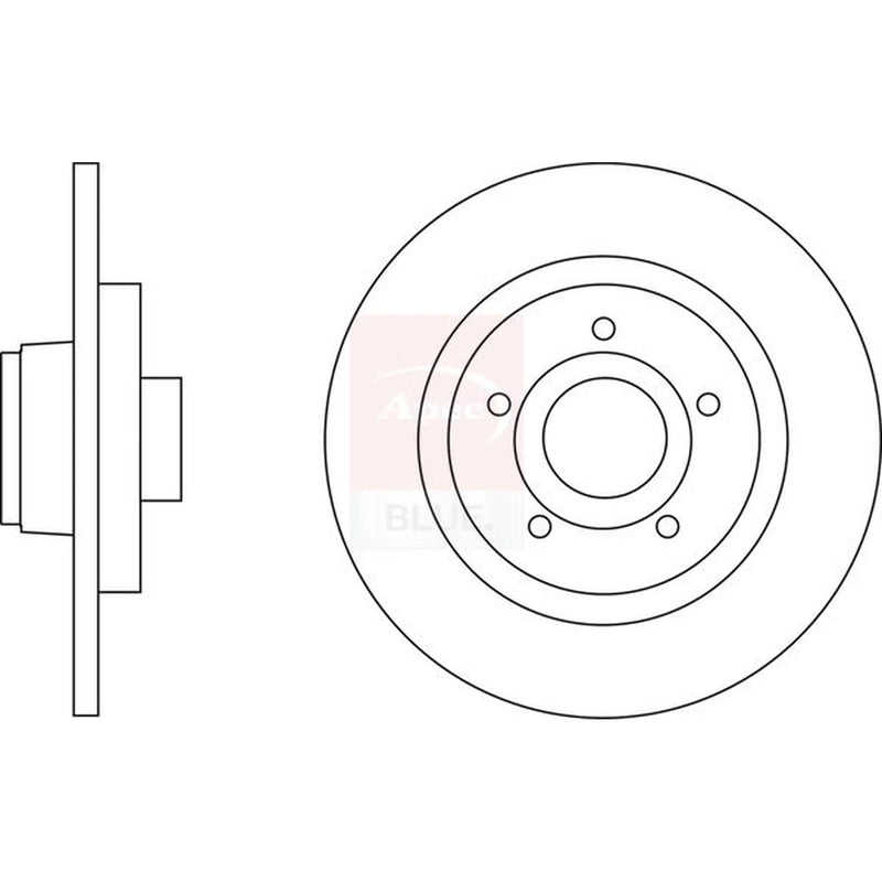 Apec 2 x Rear Brake Discs SDK6610-x2