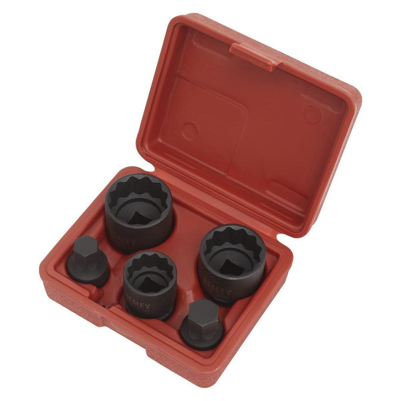 Sealey Impact Hub Socket & Socket Bit Set 5pc 12-Point 1/2"Sq Drive SX053 Sealey  - Town Parts