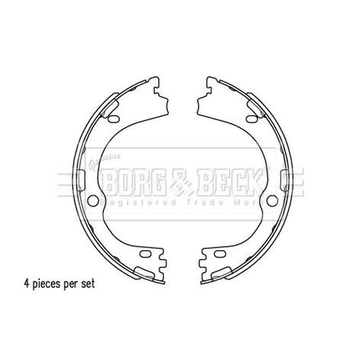 Borg & Beck Parking Brake Shoe Set BBS6531