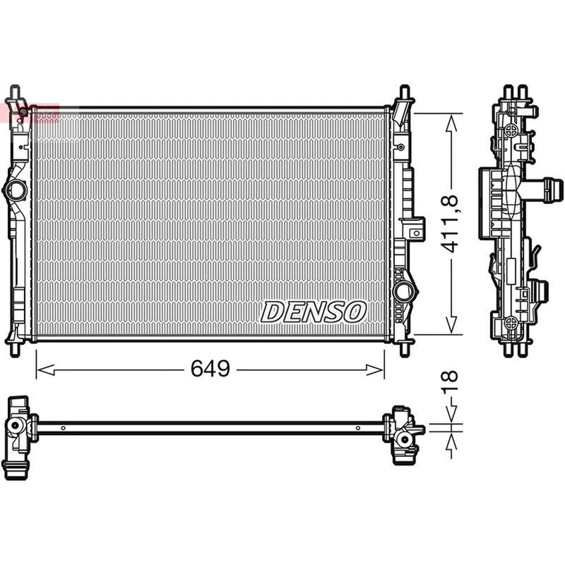Denso Engine Radiator fits Citroën Berlingo 2019 on 1.2