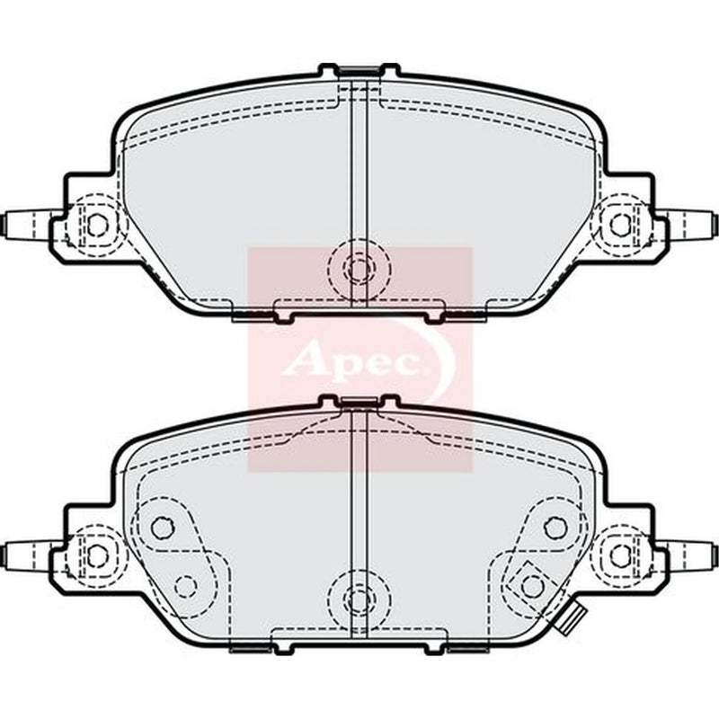 Apec Rear Brake Pad Set PAD2322