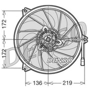 Denso Engine Cooling Fan DER21006