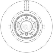 Borg & Beck 2 x Vented Rear Brake Discs BBD6172S-x2