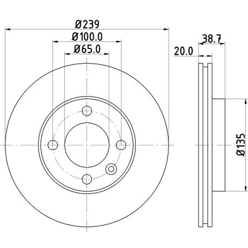 DON 2 x Vented Front Brake Discs PCD11072-x2