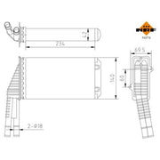 NRF Heater Matrix Core Heat Exchanger 54374