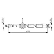 Bosch Brake Hydraulic Hose Line Rear 1 987 481 A43