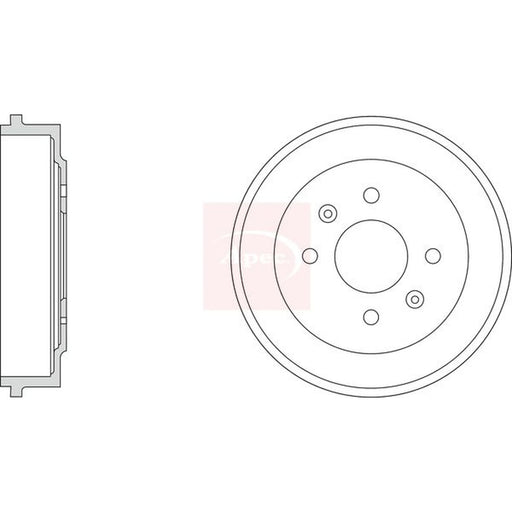 Apec Brake Drum Assembly Rear DRM9217