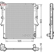 Denso Engine Radiator fits Fiat Fullback Pickup 2016 on 2.4