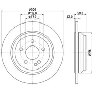 DON 2 x Solid Rear Brake Discs PCD19702-x2