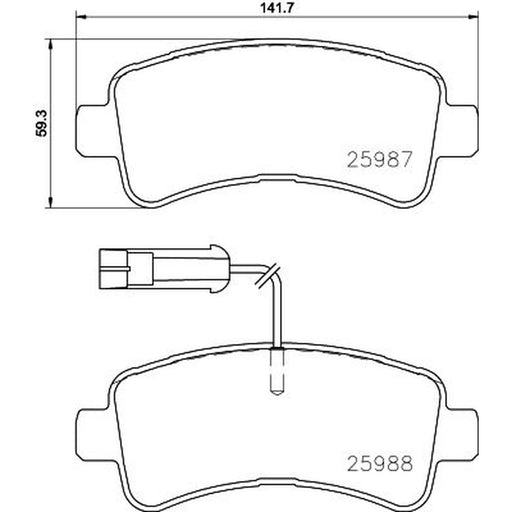 DON Rear Brake Pad Set PCP1709
