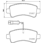 Mintex Rear Brake Pad Set MDB3887