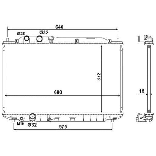 NRF Engine Radiator 53534