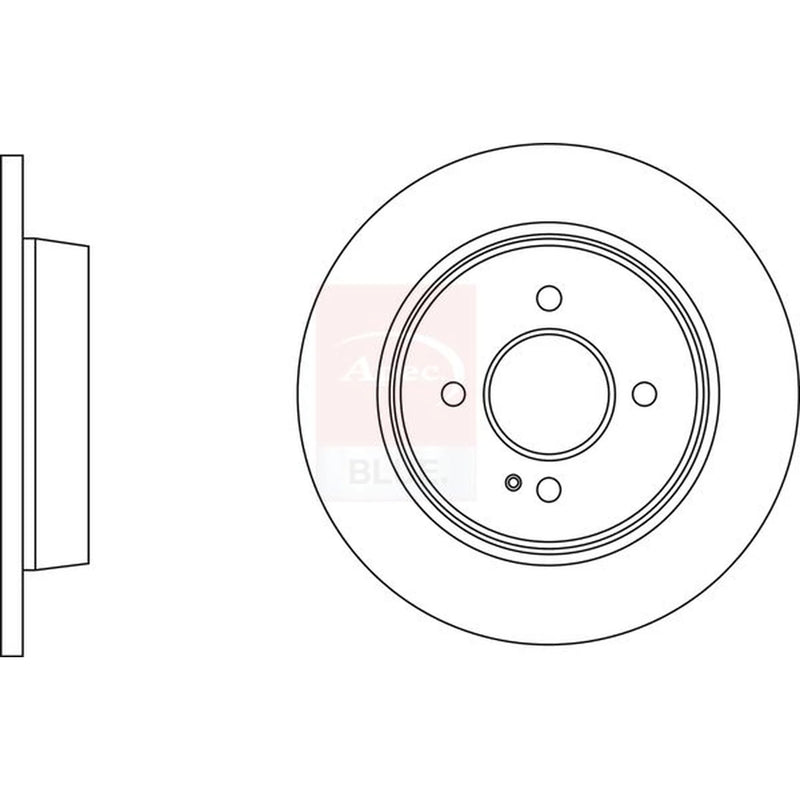 Apec 2 x Solid Rear Brake Discs SDK6703-x2