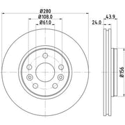 Mintex Lcv Van Kits Externally Vented 280mm MVK0053