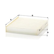 MANN-FILTER Cabin Air Filter (Pollen Filter) behind the glov CU 2145
