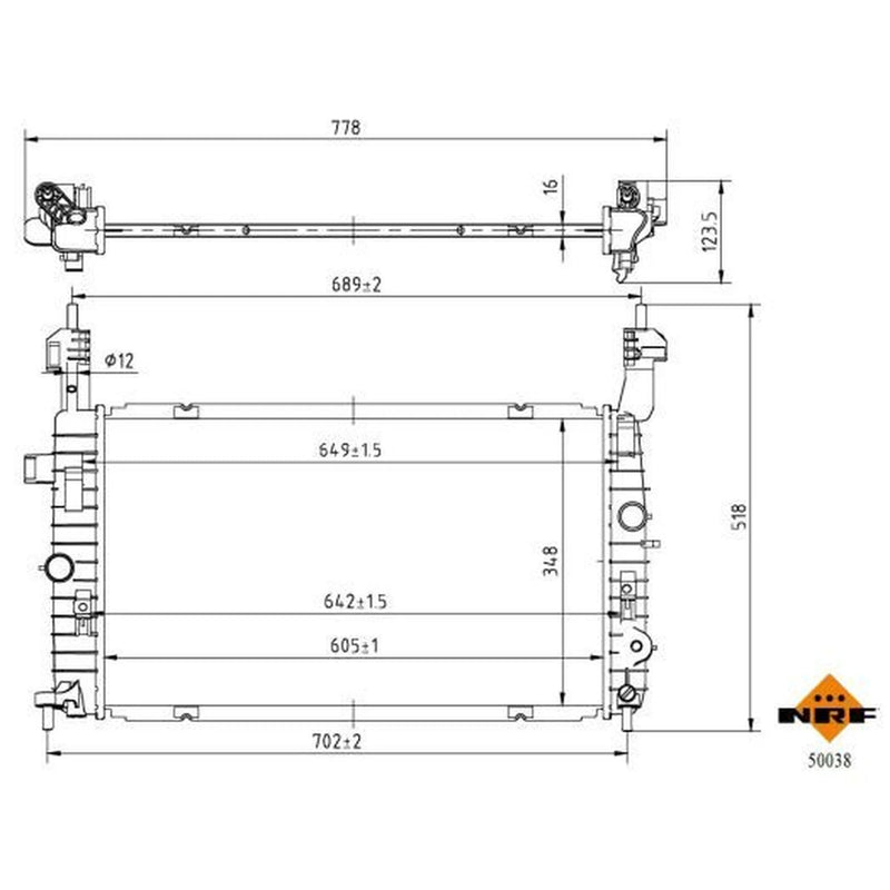 NRF Engine Radiator 50038