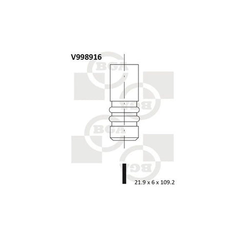 BGA Engine Intake Valve 21mm Head V998916