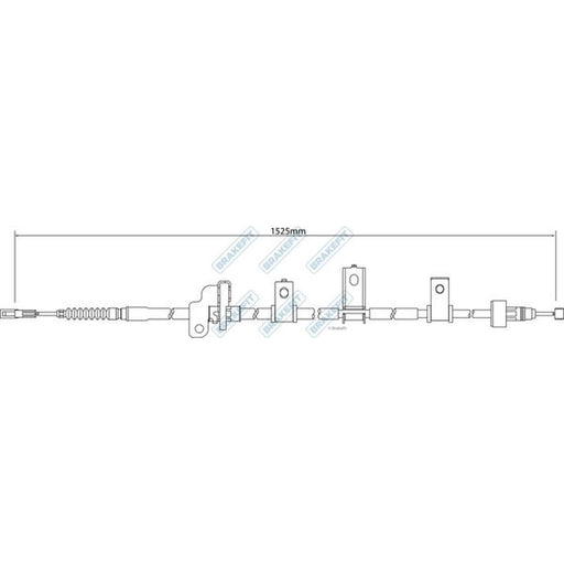 Apec Handbrake Cable Left Rear BBC3254