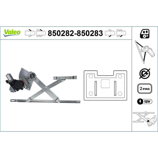 Valeo Electric Window Regulator Lifter Left Front 850282