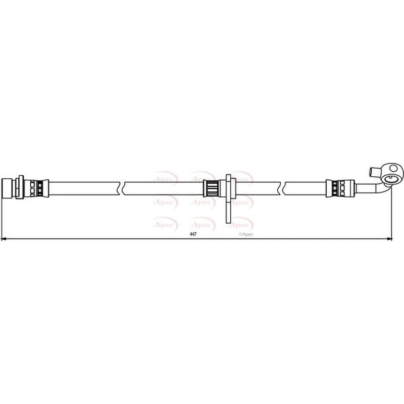 Apec Brake Hydraulic Hose Line Front Right HOS3863