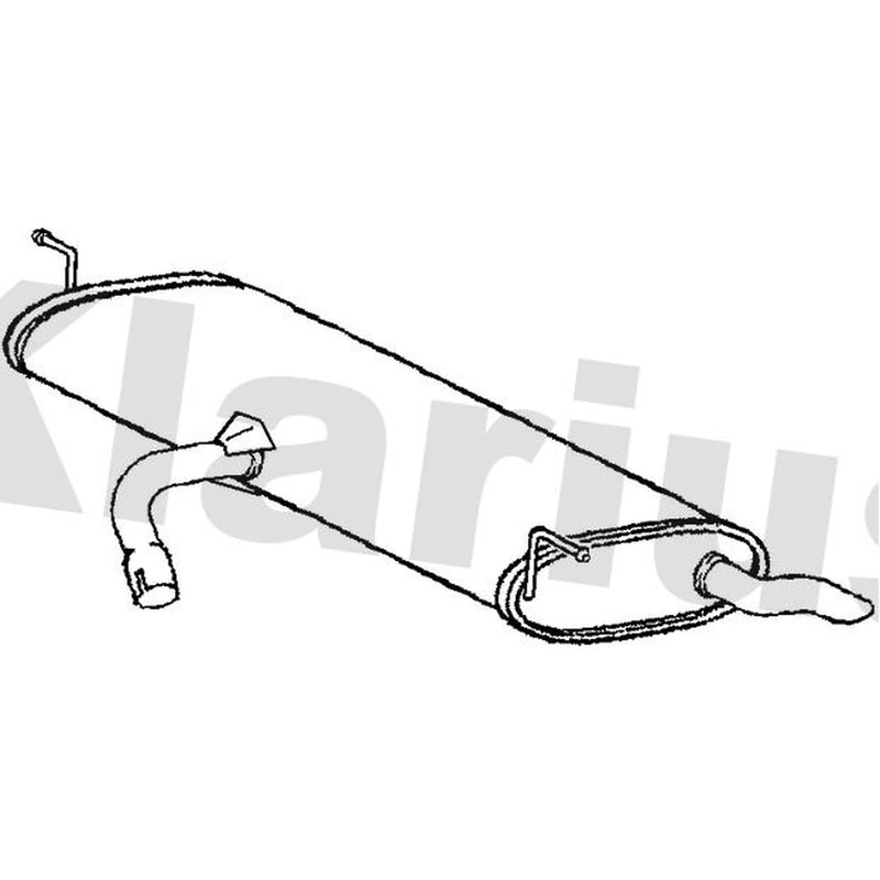 Klarius Box With Tail Pipe Rear VW616E