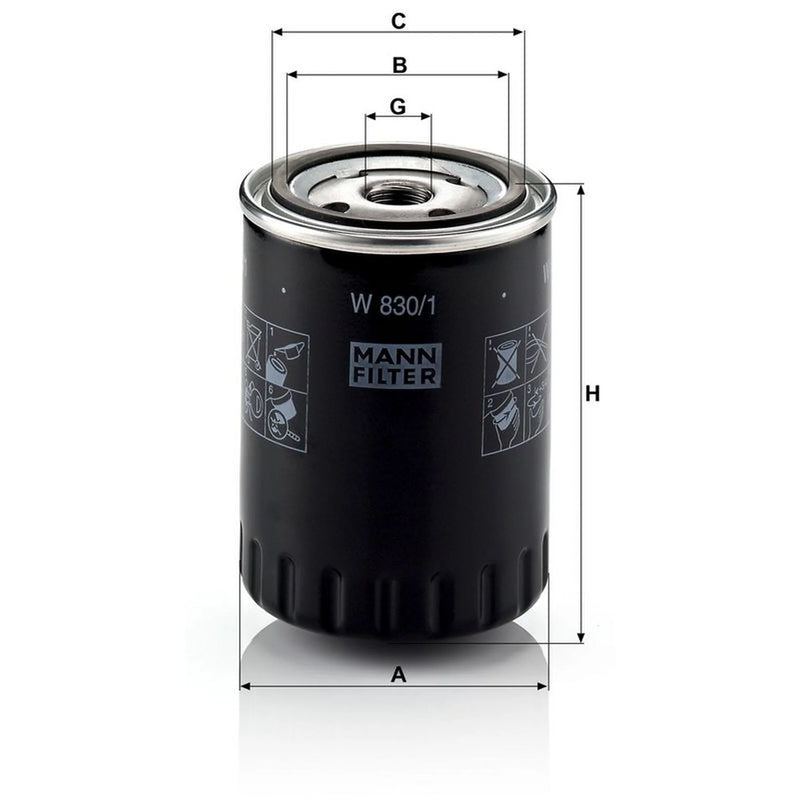 MANN-FILTER Engine Oil Filter W 830/1