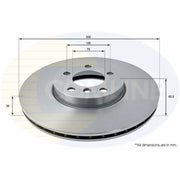 Comline 2 x Vented Front Brake Discs ADC1756V-x2