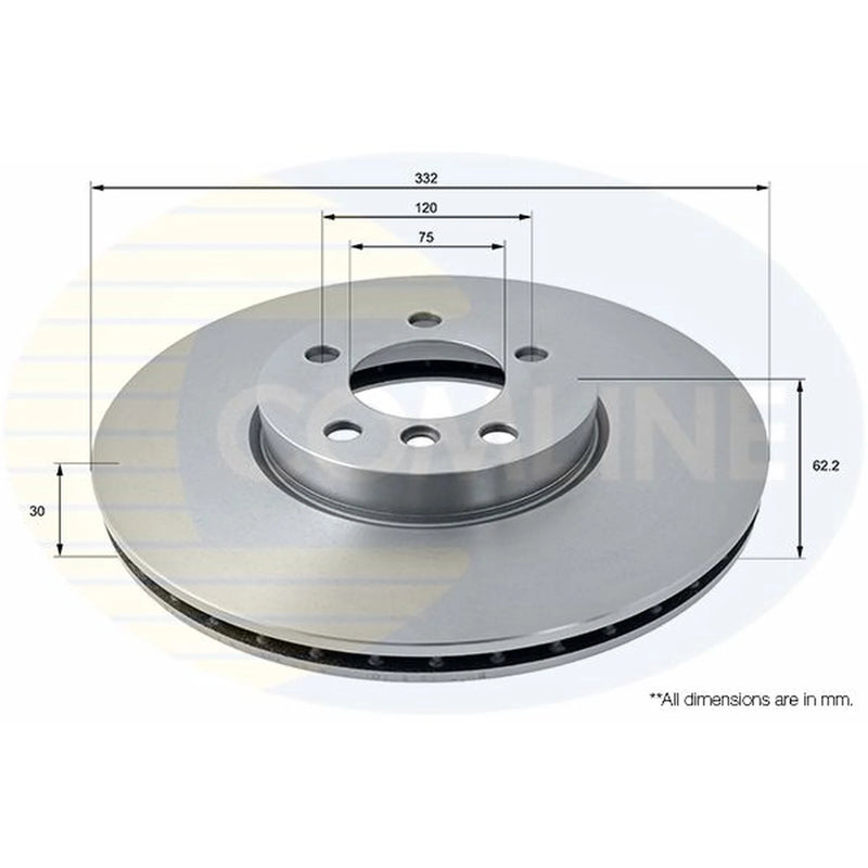 Comline 2 x Vented Front Brake Discs ADC1756V-x2