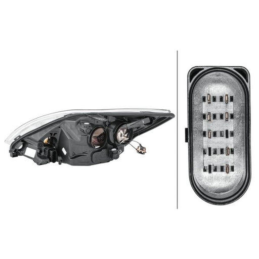 Hella Headlight Headlamp H7/H1 Right 1EE 354 257-021