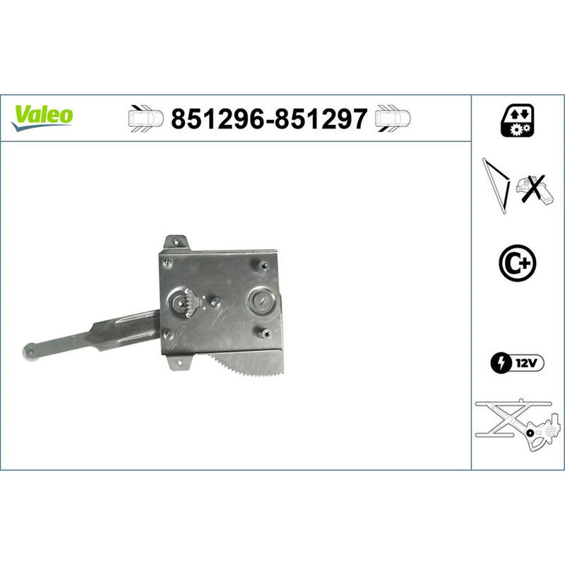 Valeo Electric Window Regulator Lifter Right Rear 851297