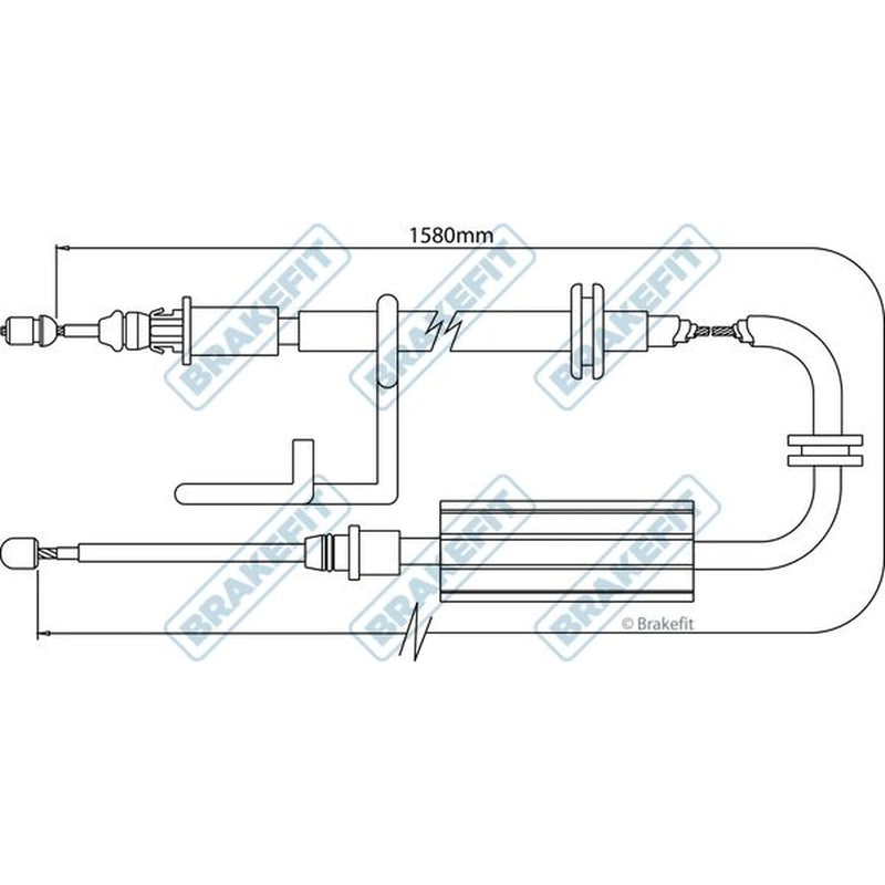 Apec Handbrake Cable Left Rear BBC3267