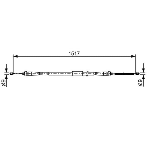 Bosch Handbrake Cable Left Rear 1 987 482 639