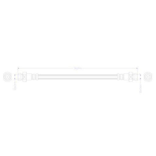 Juratek Brake Hydraulic Hose Line Right JBH1460