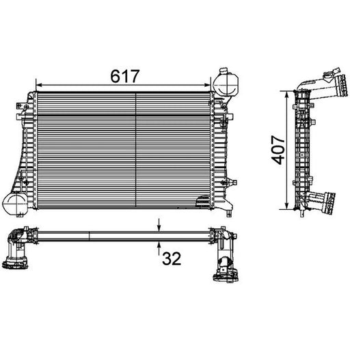 Mahle Intercooler (Charge Air Cooler) CI 162 000P
