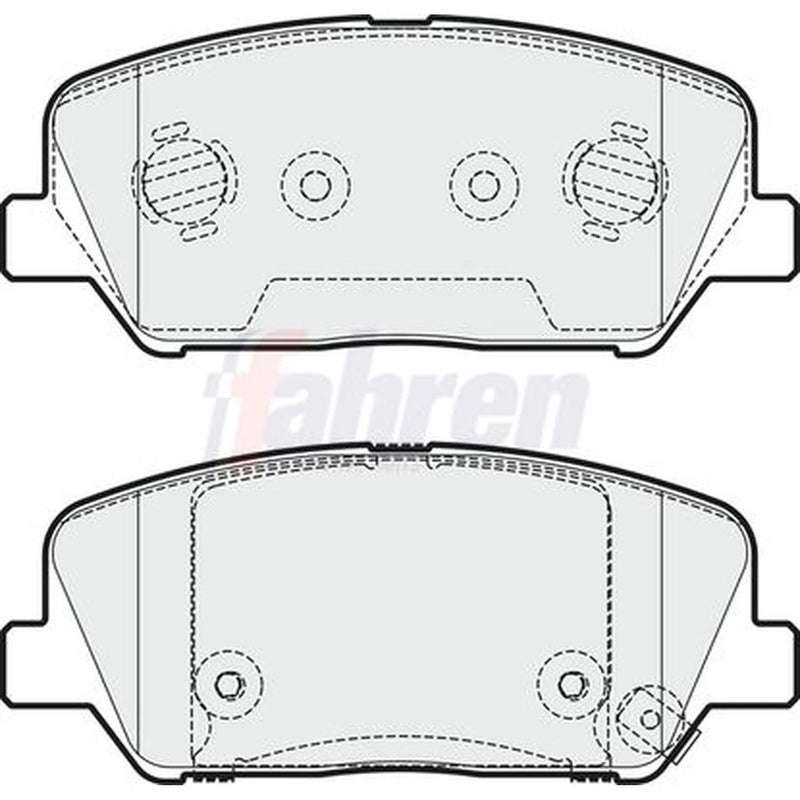Fahren Front Brake Pad Set fits Hyundai I30 2011-2020 1.4 1.6